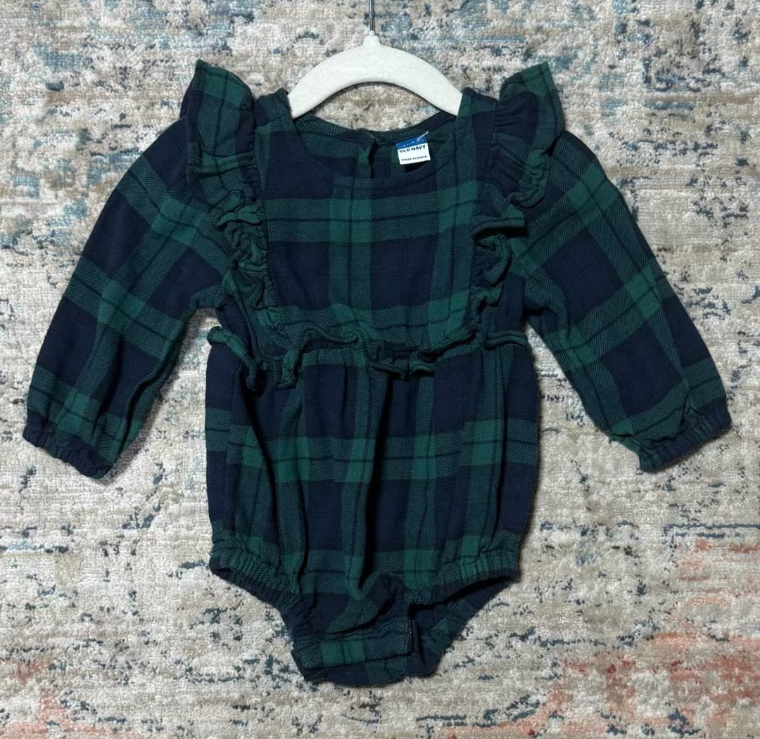 Green/Navy Old Navy girls, 6-12m
