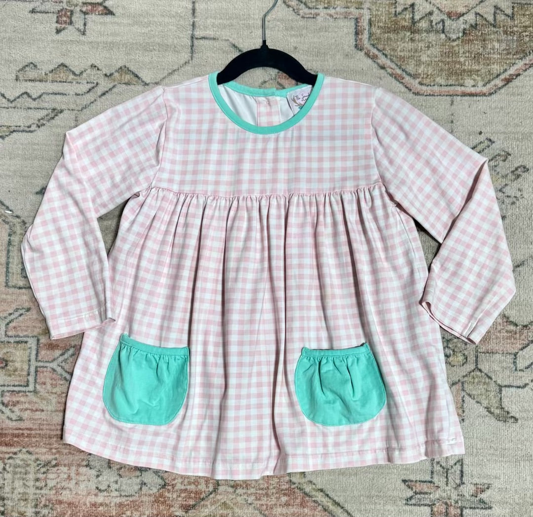 Pink gingham The Smocking Place girls, 6