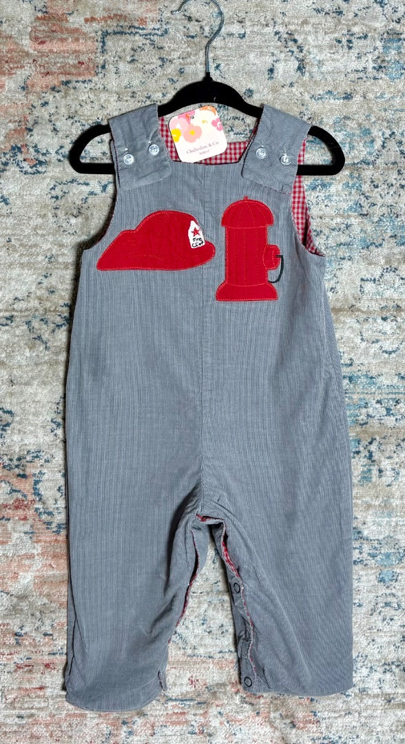 Red Gingham Bailey Boys Rebersible, 12m