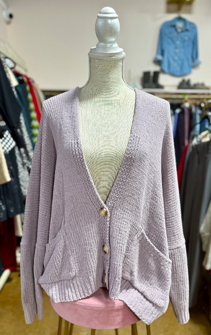 Mauve Flawless Cardigan, OS