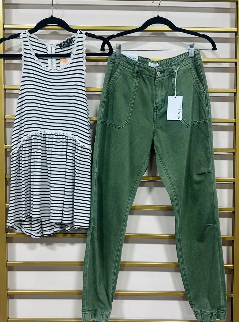 Olive Vervet Denim, 26