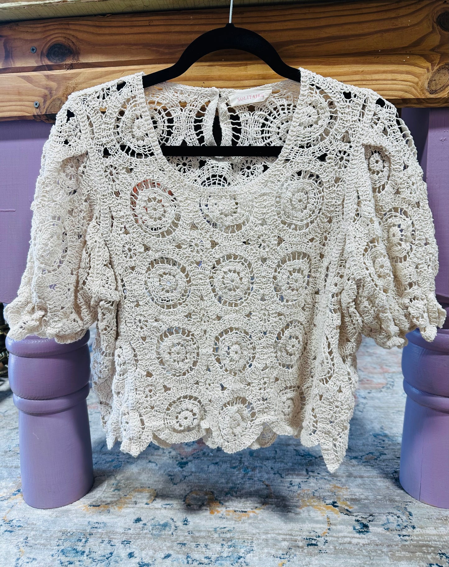 Solitaire crochet Top Sz M