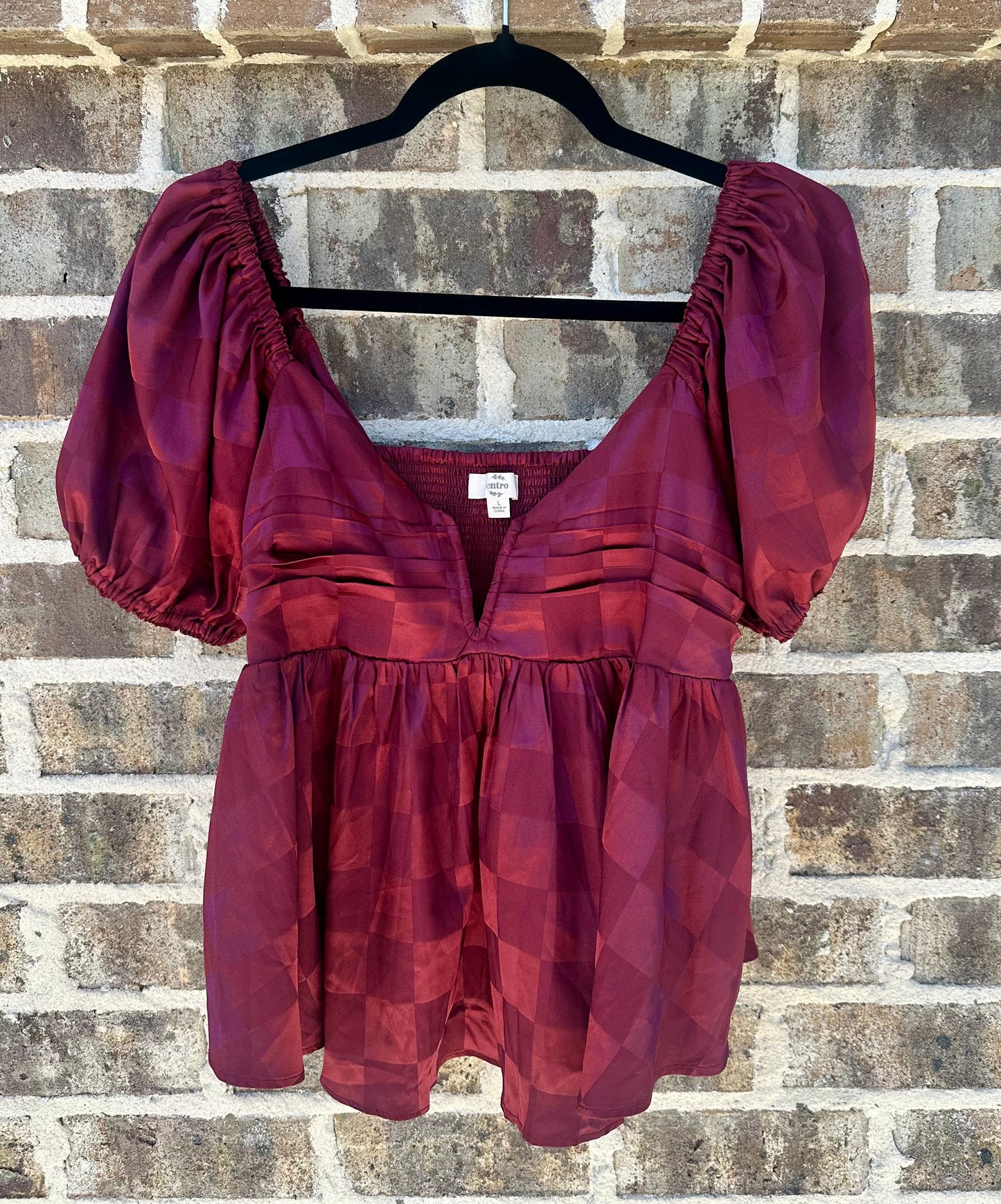 Entro Maroon Top Sz L