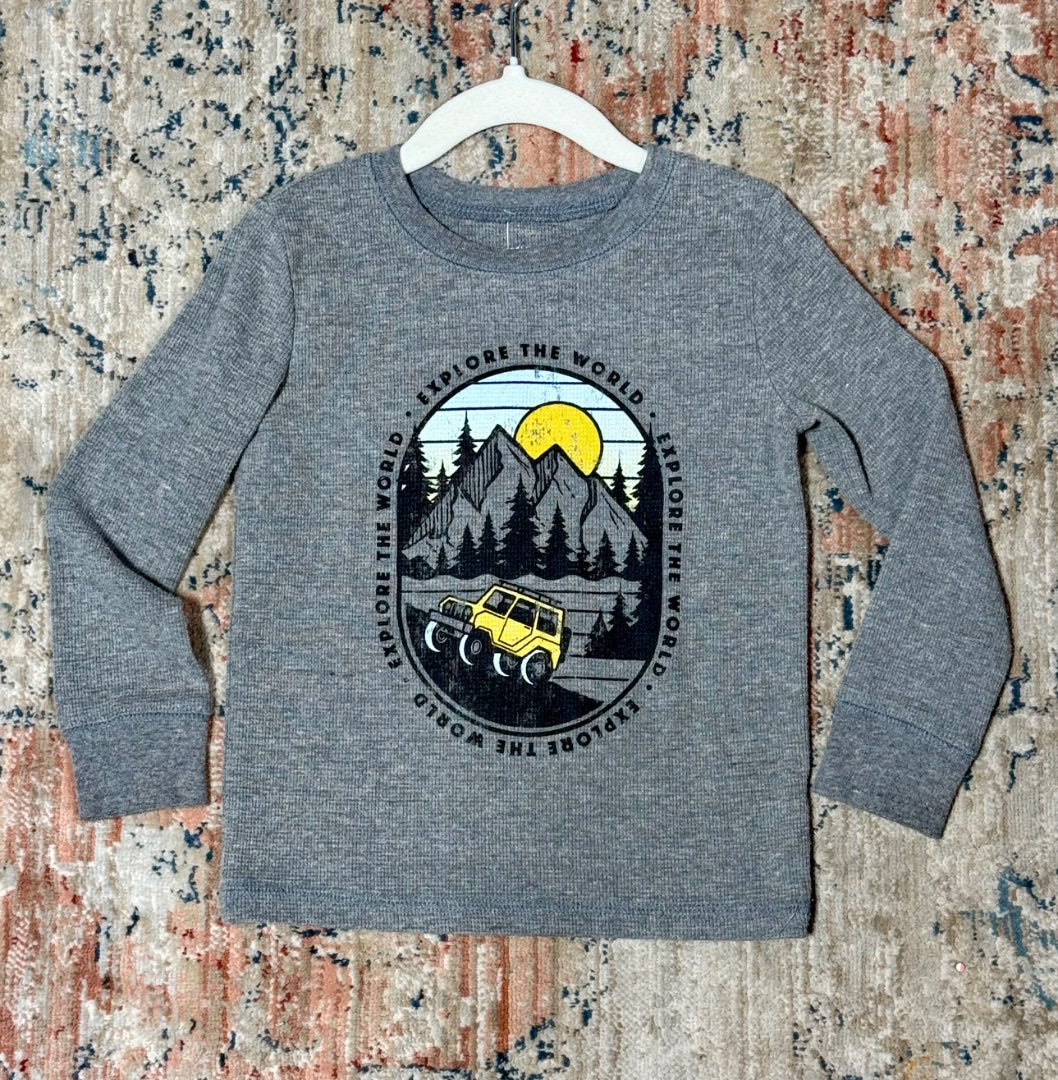 Gray Jumping beans Top, 3T