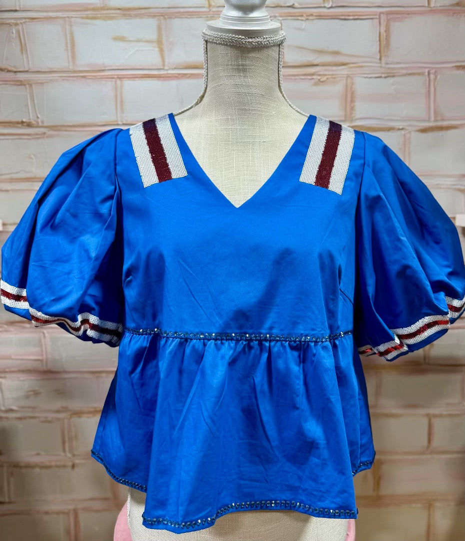 Blue Queen of Sparkles Womens, S