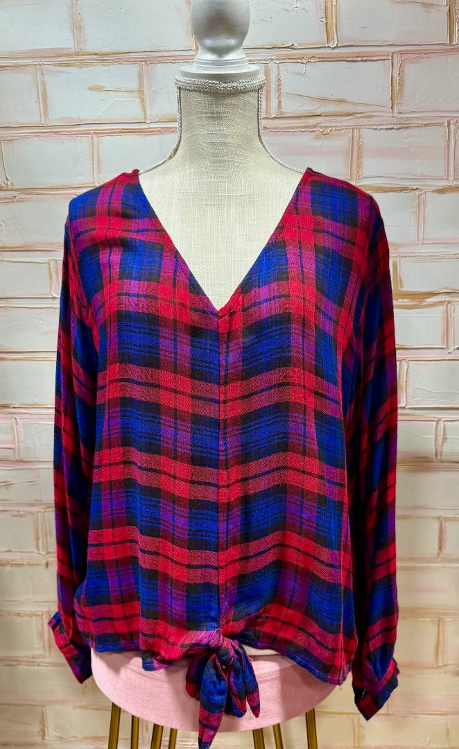 Red/Blue plaid Umgee Womens, XL