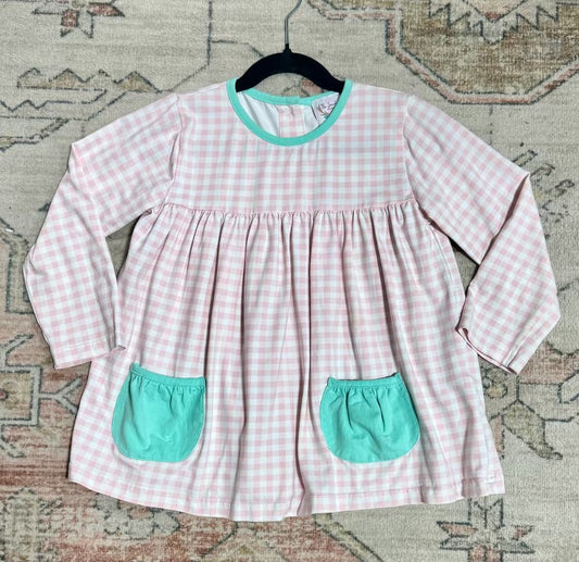 Pink gingham The Smocking Place girls, 6