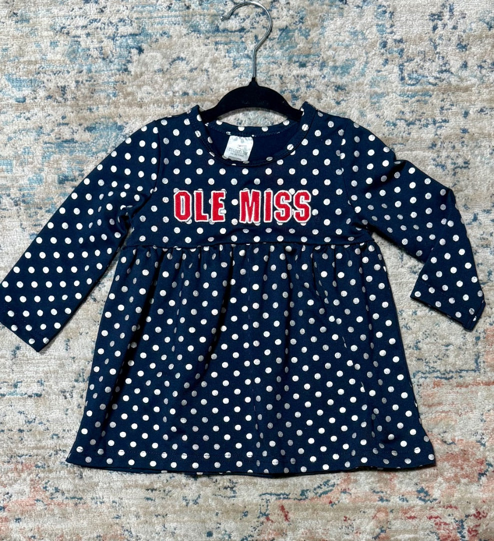 Navy Colosseum Dress, 3-6m
