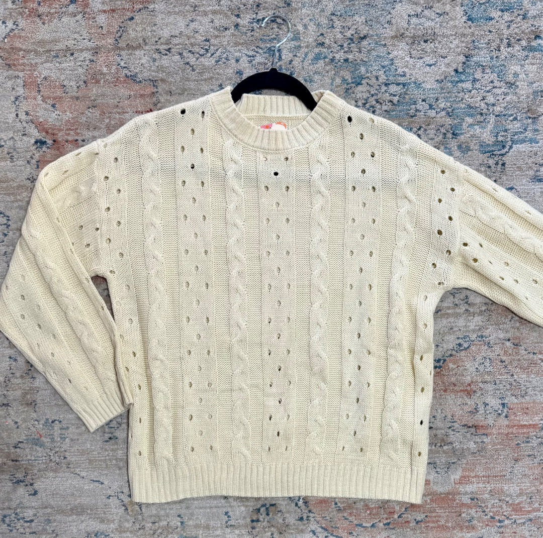 Cream Unbranded Sweater, XS