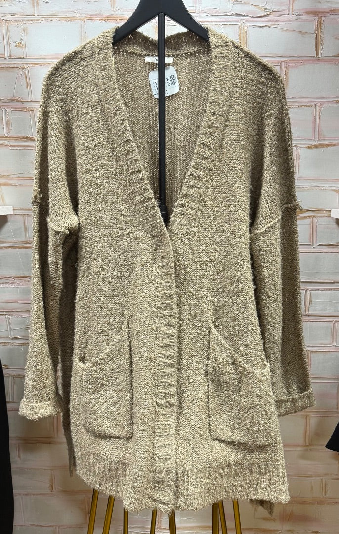 Khaki Easel Cardigan, S/M