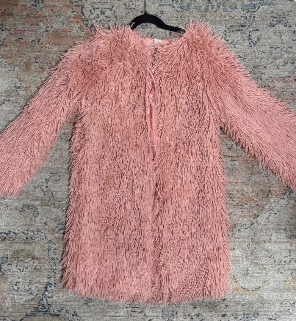 Pink fur jacket girls, 10