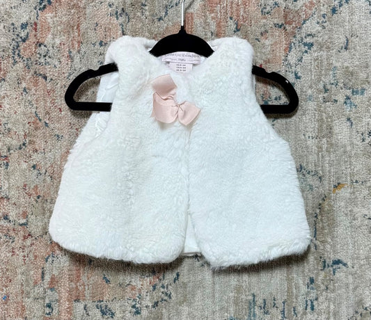 White Fur Vest Catherine Malandrino girls, 0-3m