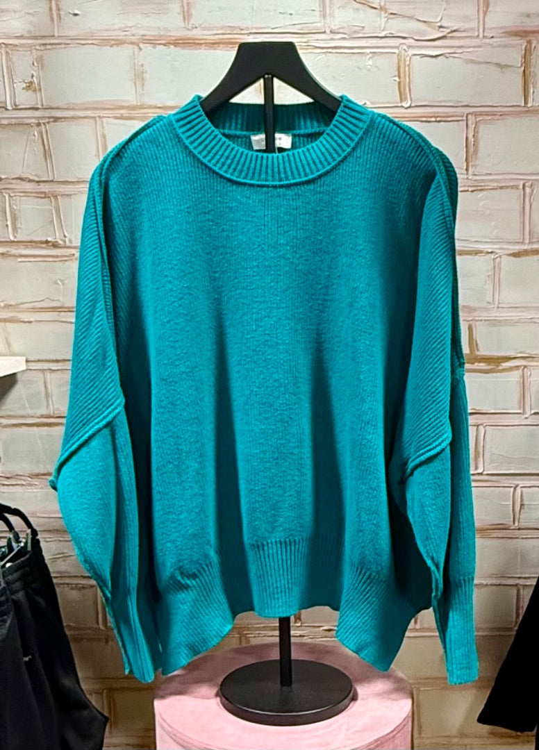Teal Umgee Sweater, M