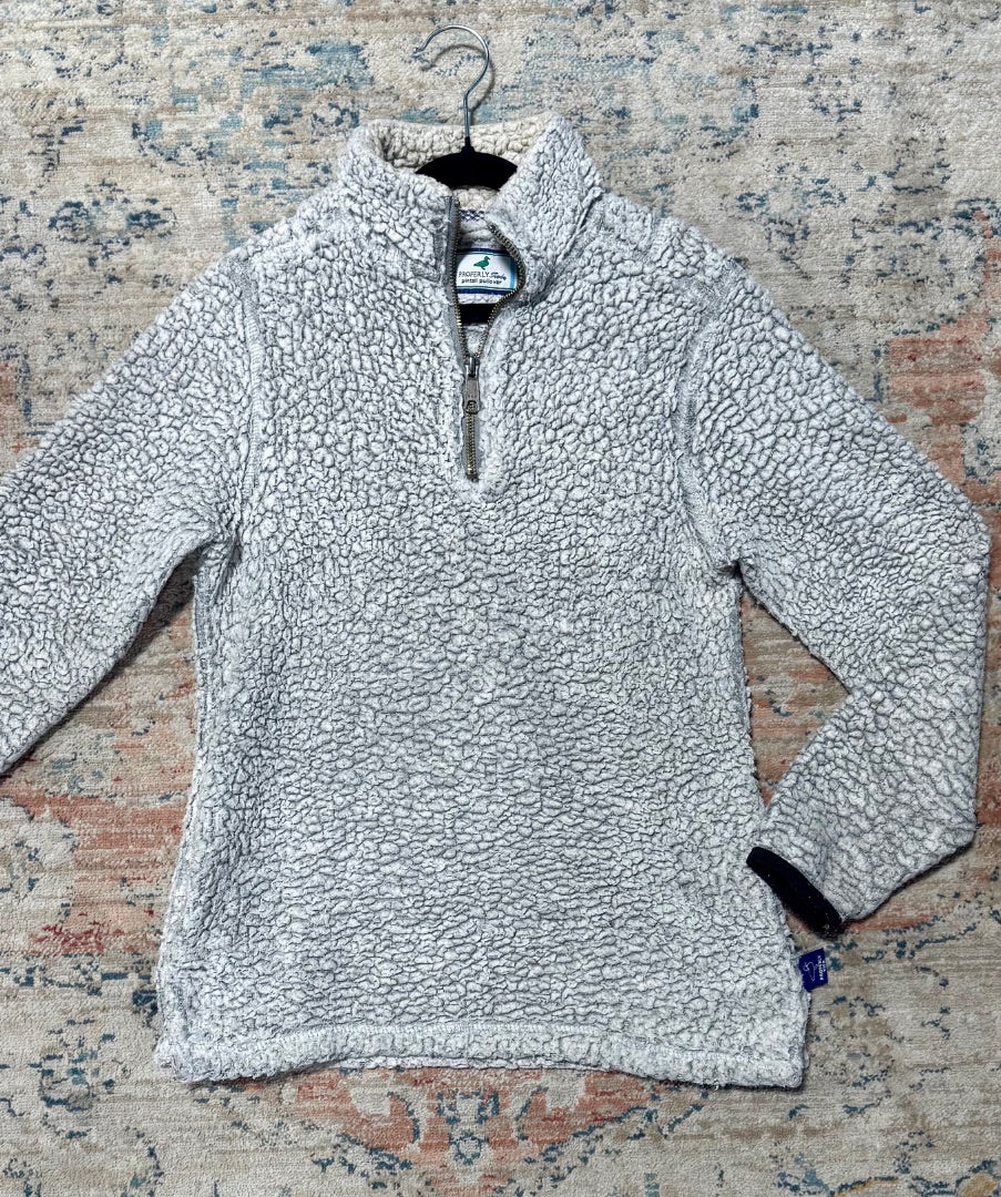 Grey Properly Tied pullover, YXL