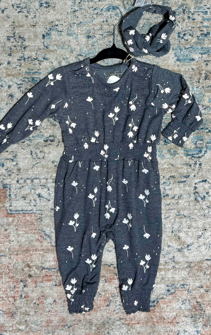 Grey Jessica Simpson Romper, 3-6m