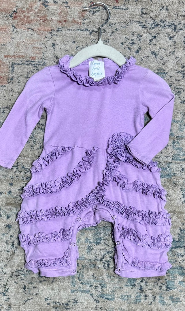 Purple Lemon loves layette Romper, 3-6m