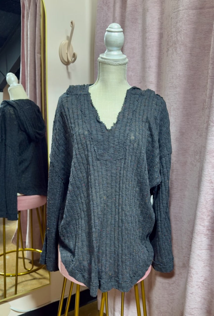 Gray Free People Top, L