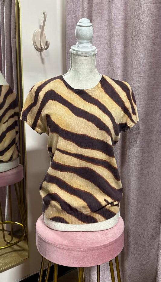 Zebra Chaps Top, L