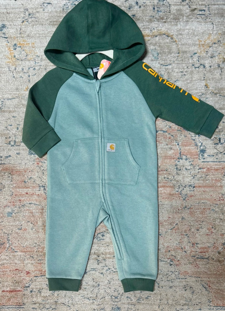 Green Carhartt Onesie, 6m