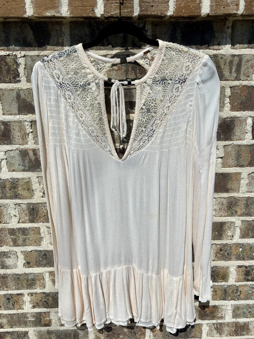 Cream Free People Top, S