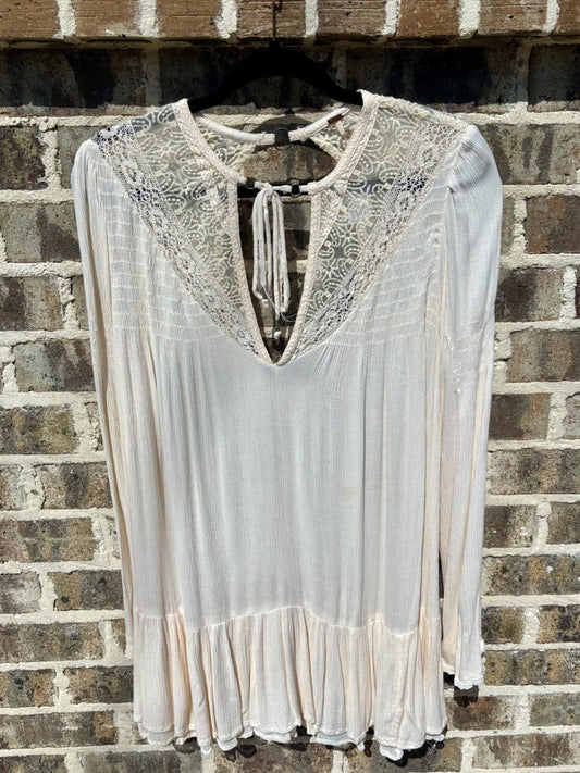 Cream Free People Top, S