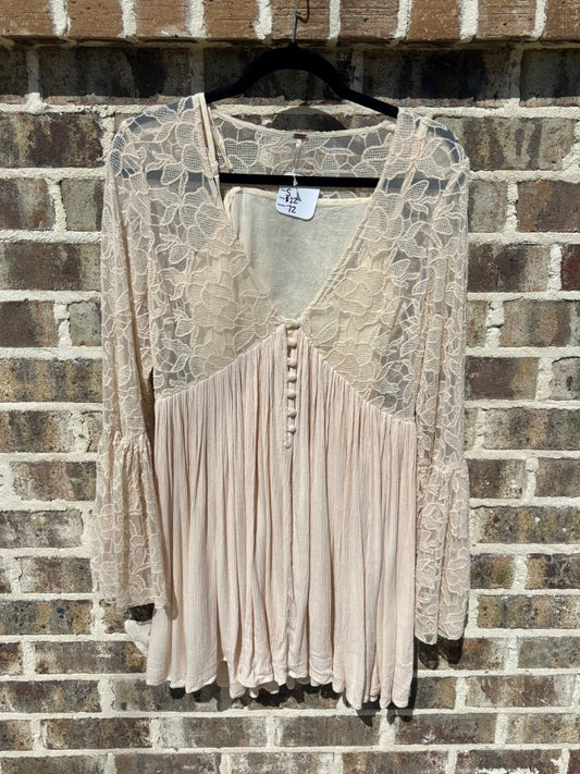 Cream Free People Top, S
