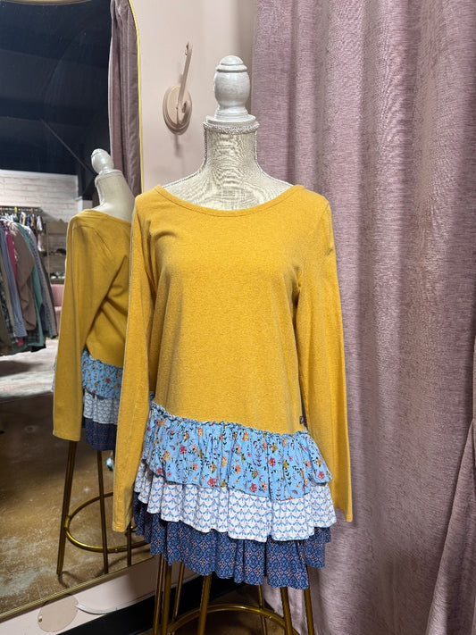 Mustard Matilda Jane tunic, L