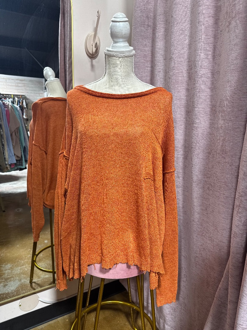 Orange Easel Sweater, L