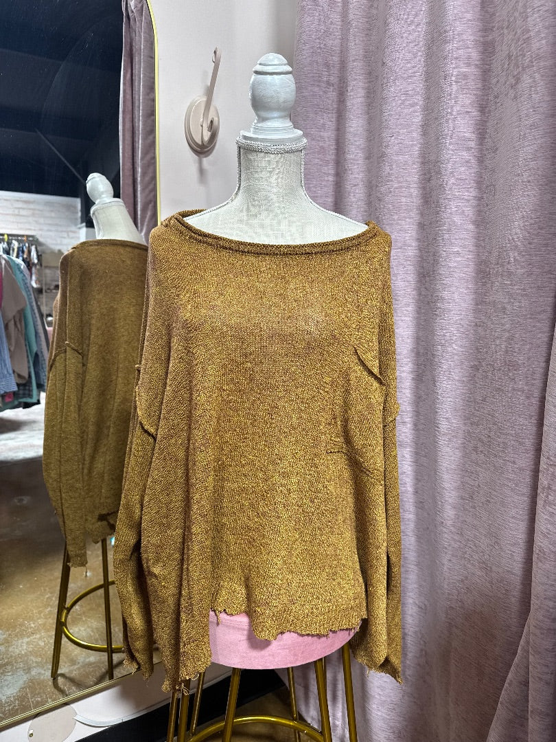 Mustard Easel Sweater, L