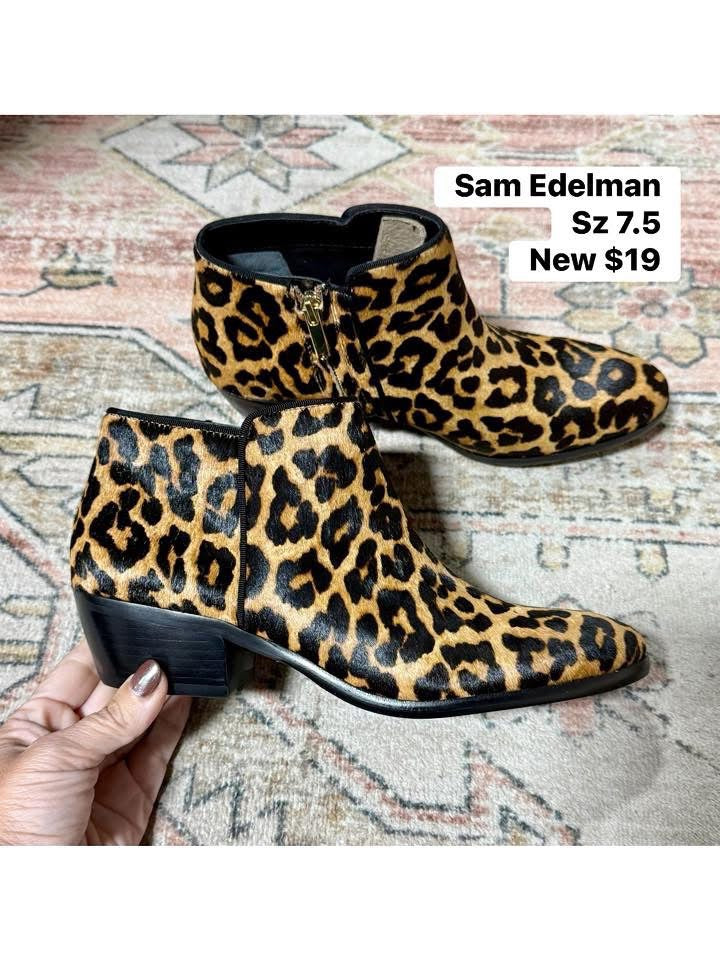 Leopard Sam Edelmon Shoes, 7.5