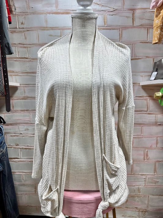 Cream Cozy casual Cardigan, M
